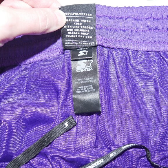 Starter Mesh Basketball Shorts Men's Size 3XL Purple Vintage Deadstock NWT - Picture 7 of 8